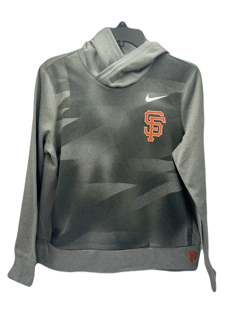 NIKE Mens San Francisco Giants Gray Hooded Pullover Sweatshirt, Size Medium EUC!